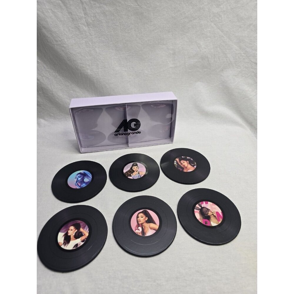 Ariana Grande Fragrances Gift Set Of Drink COASTERS Vinyl Record Print